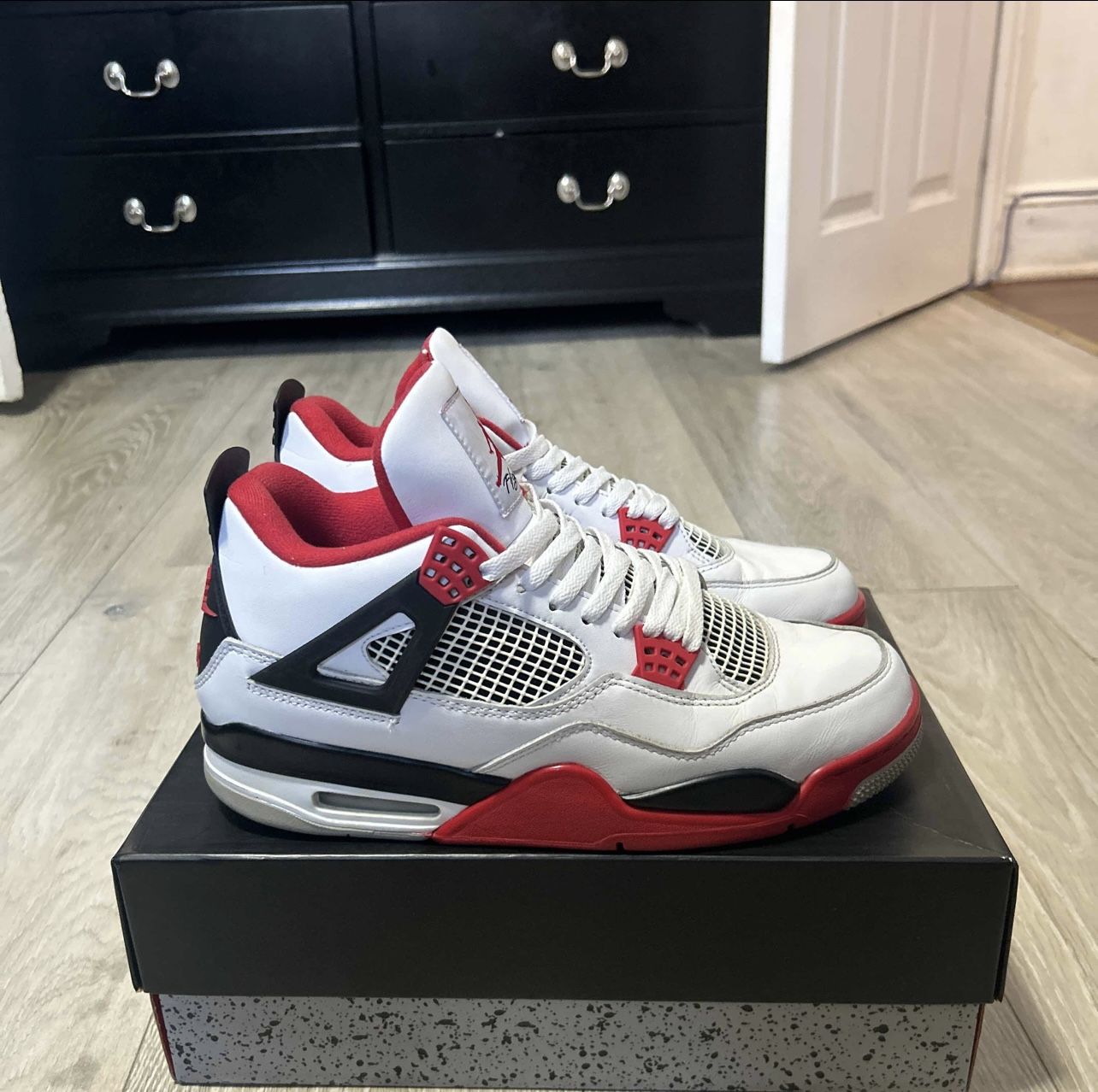 Fire Red Jordan 4s