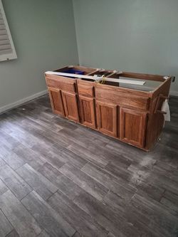 Vanity cabinets and shower doors
