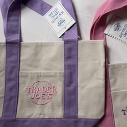Purple Traders joes tote Bag 
