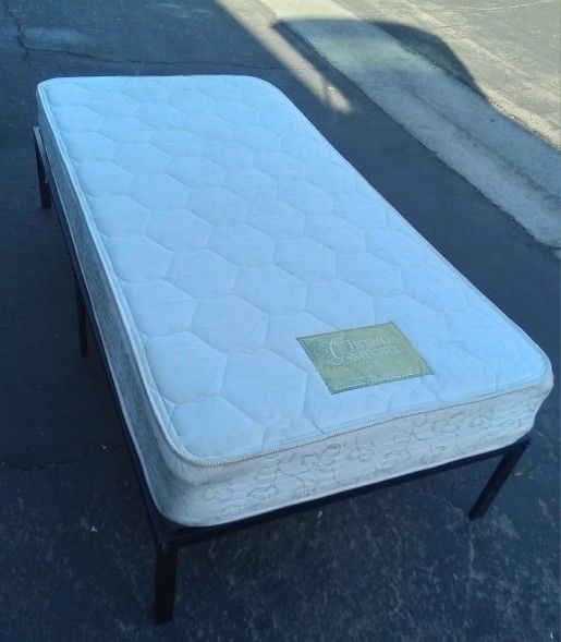 TWIN BED FRAME WITH MATTRESS
