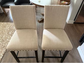 Counter height upholstered stools