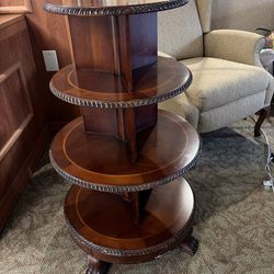 Table mahogany vintage lazy Susan