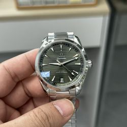 Men's luxury silver watch