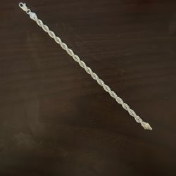 8 Inch 925 Stamped Silver 5 mm Rope Bracelet 