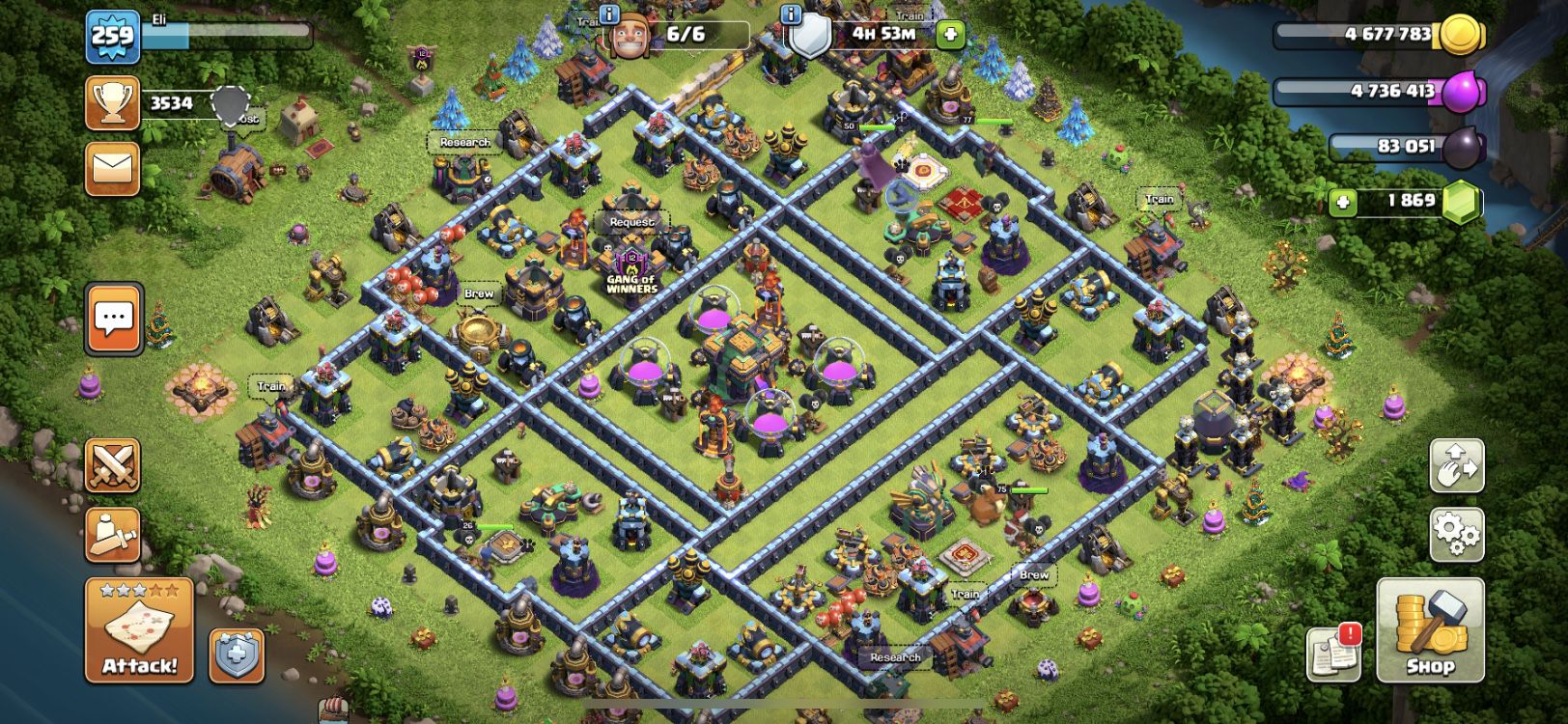 Th14 Clash Of Clans account