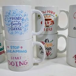 Coffee Mugs Bundle - Variety of 8 - microwave and dishwasher safe