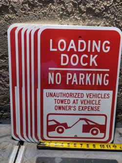 Loading Dock No Parking Aluminum Sign