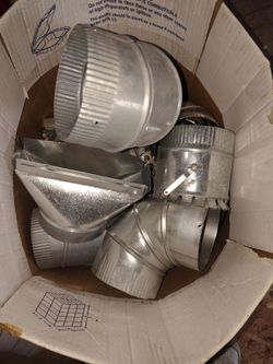 HVAC Ductwork Fittings Lot – Sheet Metal Elbows & Boots, etc...