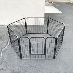 New In Box $70 Pet 6-Panel Playpen, Each Panel (24” Tall X 32” Wide) Heavy Duty Dog Exercise Fence Gate Crate Kennel