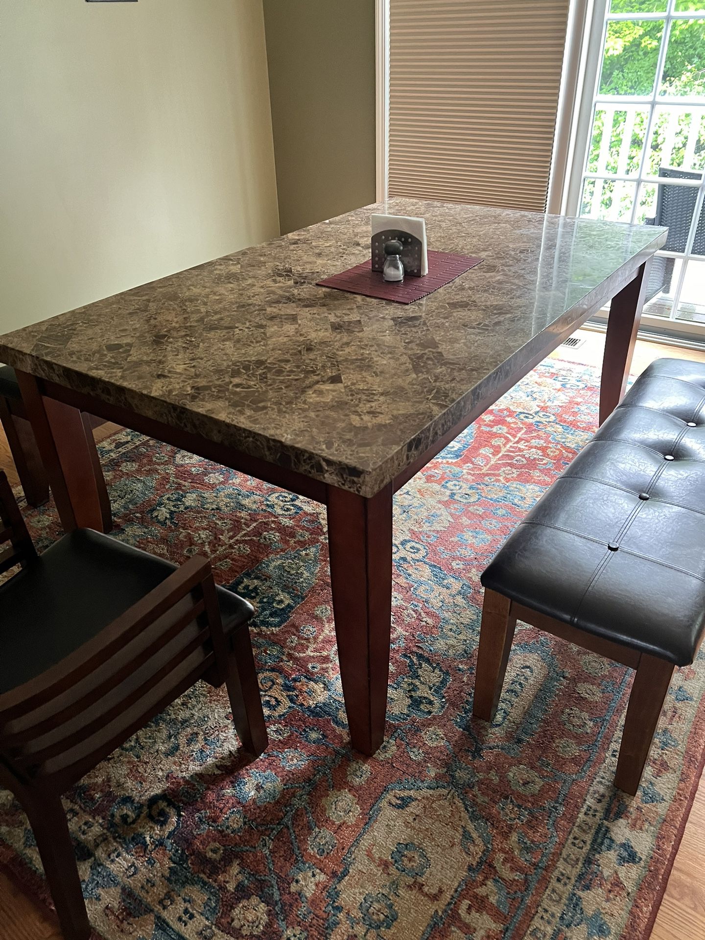 Dinning Room Table 1 Chair 2 Benches 