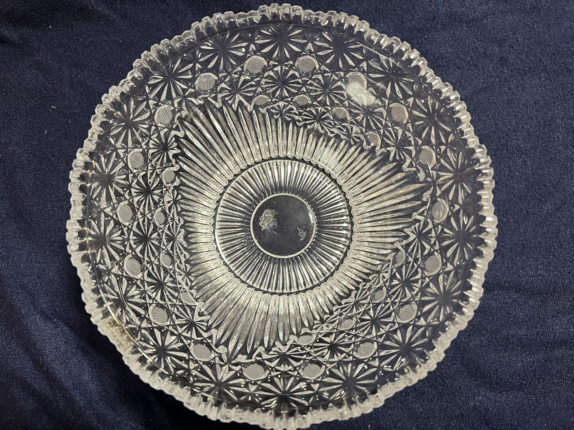 Vintage Medium Crystal Bowl Made In Poland