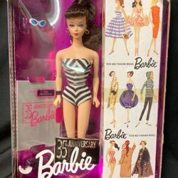 Barbie 35th Anniversary Brunette 1993 Reproduction 1959 Doll Mattel 11782
