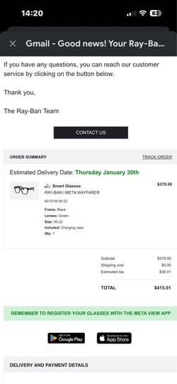 RAYBAN META WAYFARER