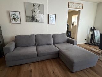 Gray Sectional Sofa with Chaise