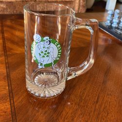 Boston Celtics Vintage Glass Beer Mug