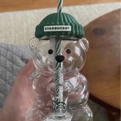 Limited Edition Starbucks Bear Glass Cup 