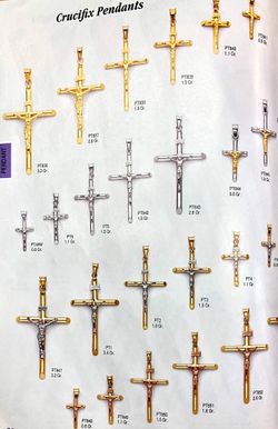 🎁🔥HOT BLACK FRIDAY SALE!! , Classic solid cross with Jesus religious pendants 14K REAL GOLDS.