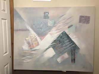 Oversized canvas painting