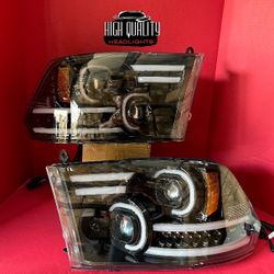 Dodge Ram 2009. 2018 headlights.