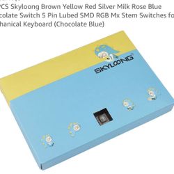 35 PCS Skyloong Brown Yellow Red Silver Milk Rose Blue Chocolate Switch 5 Pin Lubed SMD RGB Mx Stem Switches for Mechanical Keyboard 