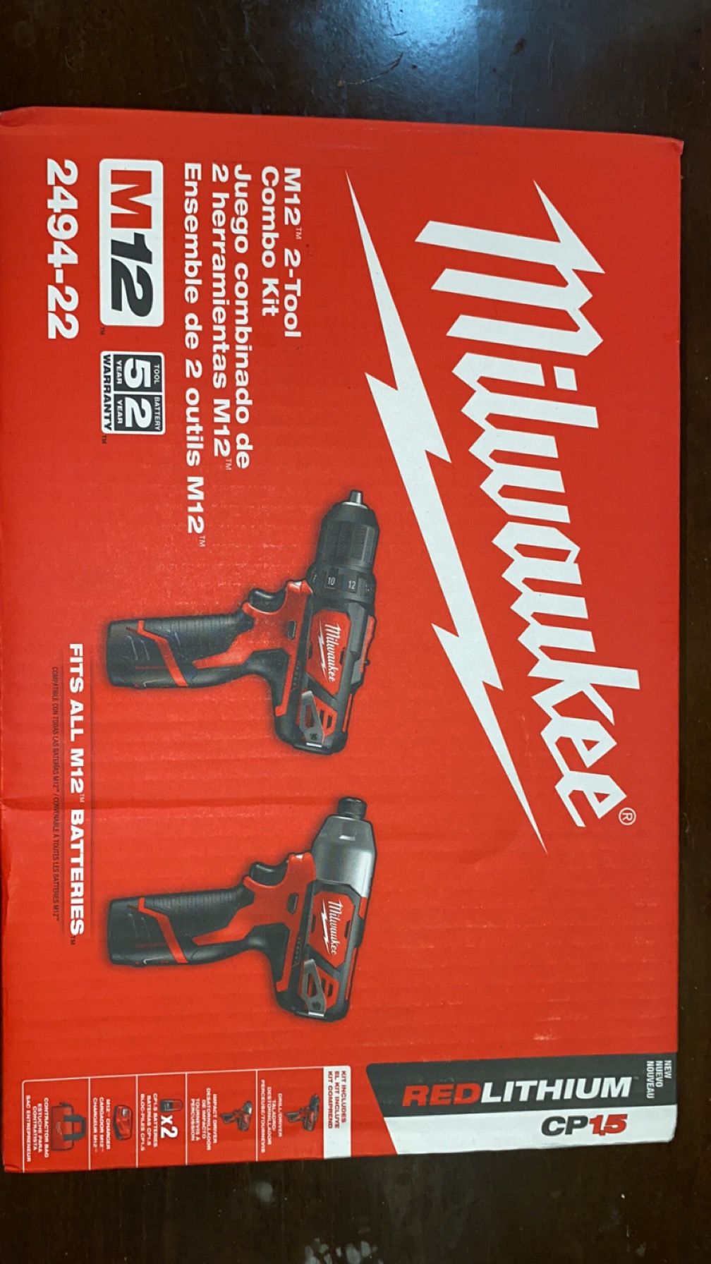 Milwaukee M12 Cordless Brushed 2 Tool Drill and Impact Driver Kit