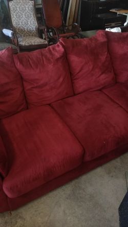 Red sofa set