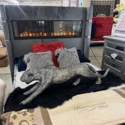 FIREPLACE QUEEN BED FRAME 