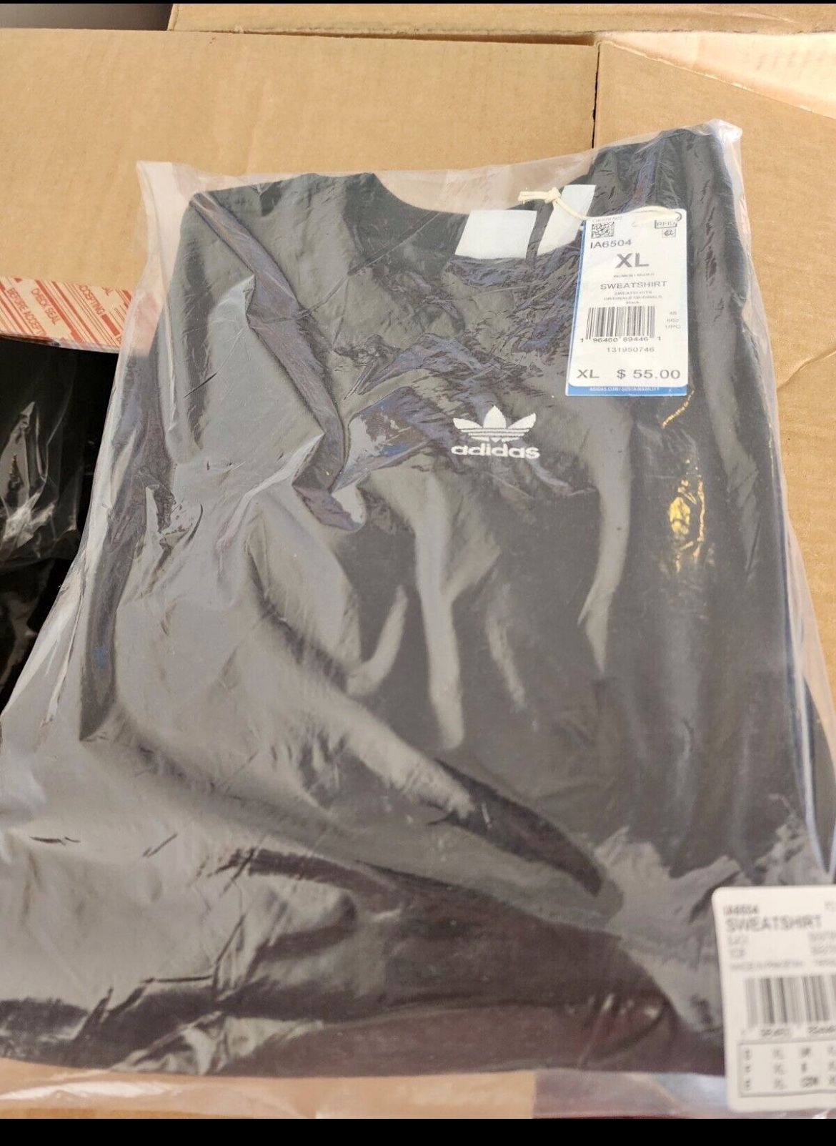 Adidas Men Feel-Cozy Sweatshirts Training Black Casual Pullover Size XL