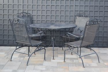 Black Wrought Iron Patio Set