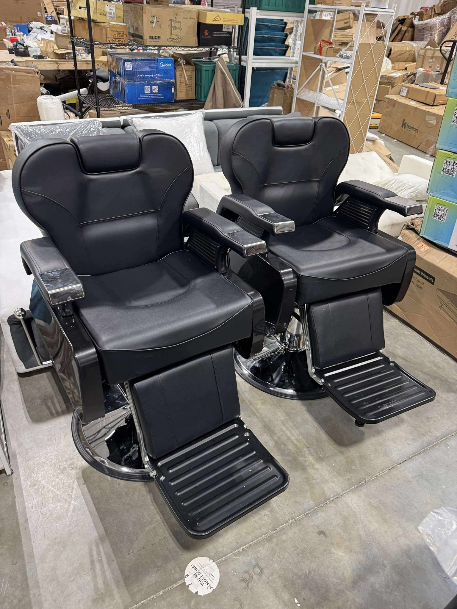 Set of 2 Barber Chair All Purpose for Hair Stylist, Heavy Duty Styling Chair with 360 Degree Swivel Hydraulic Pump(some scratches)