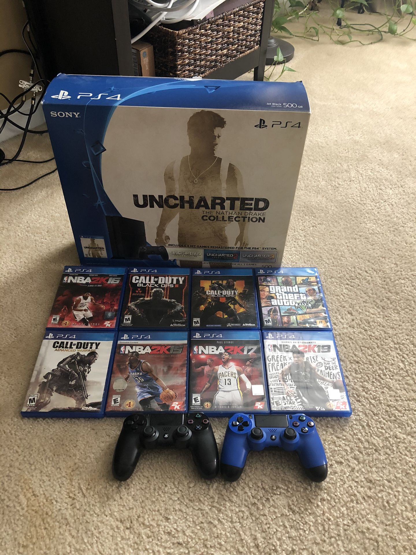 (Best Offer) Playstation 4: W/ All games in picture + 1 Year Membership & NBA 2K20 Downloaded