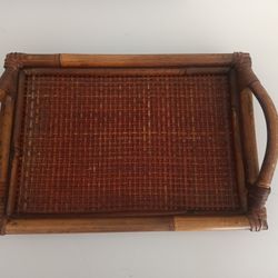 Bamboo & Wicker/Rattan Serving Tray 