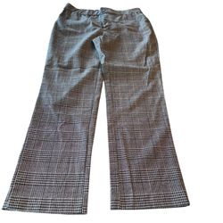 Christopher & Banks Womens Sz 10 Grey Black Plaid Trouser Pants Business Casual  Excellent pre owned condition  Waist 32” Rise 10” Inseam 29” 