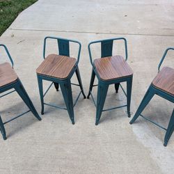 Set of 4 STURDY, High-back Kitchen or Lounge Chairs