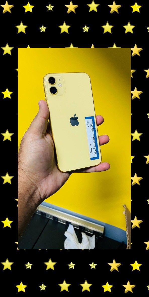 iPhone 11 yellow Tmobile Metro Att Cricket Finance for 0 Down, No