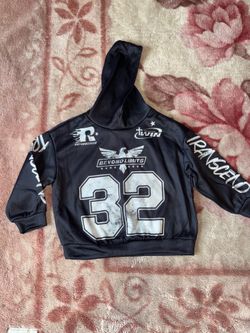 Kids Black "32" Graphic Hoodie and Pants Set