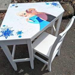 Kids Hand Painted Corner Desk