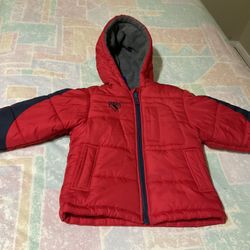 OshKosh B’gosh Kids Winter Puffer Jacket 3T– Fleece Lined Hood – Warm & Cozy