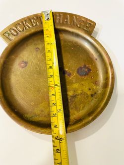 Vintage Brass 5” Pocket Change Dresser Catch-all Dish Bowl Tray