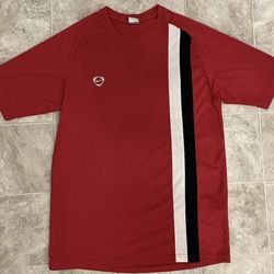 Y2K Nike Shirt Mens XL Red Black White Athletic Soccer Jersey Style Lightweight