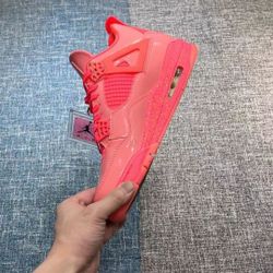 Jordan Air Jordan 4 Nrg "hot punch" Trendy Mid-Top Vintage Basketball Shoes For Men And Women Red 