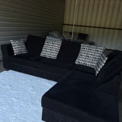 🛋️Black Sectional Sofa Couch 🛻DELIVERY AVAILABLE 🛻