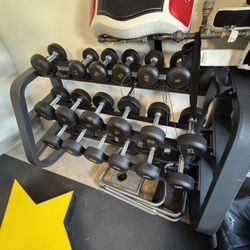 Dumbell Set w Rack and REP Bench (Commerial Grade)