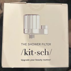 Kitsch Shower Head Filter For Hard Water – Water Softener & Removes Heavy Metals – Shower Filter for Softer Skin & Hair - Chrome Color NEW SEALED BOX