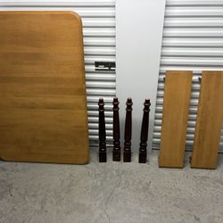 Solid Wood Dining Table w/ 6 Chairs & 2 Leaves – Seats 6–8 | Local Pickup