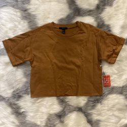 Forever 21 soft Brown Crop top