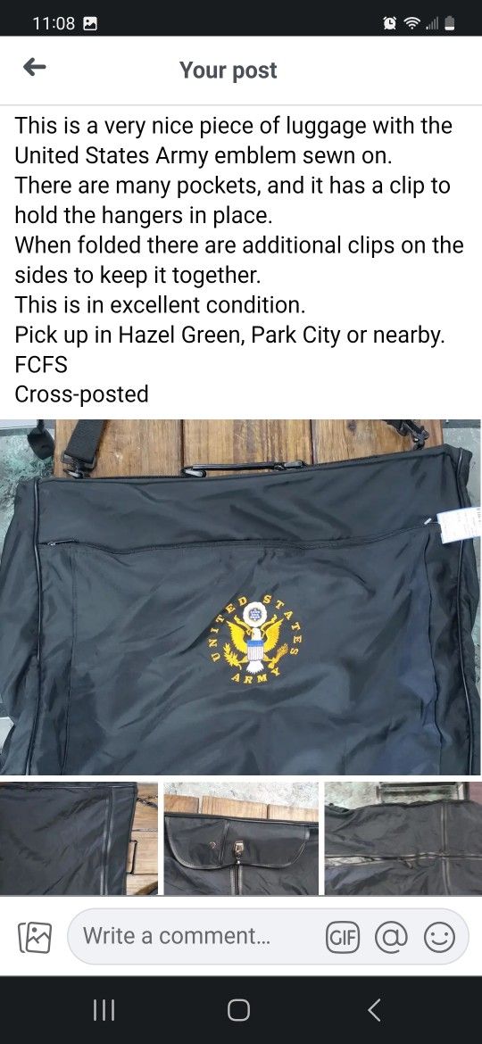 ARMY Travel Clothing Bag