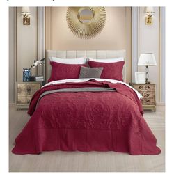 4-Piece Reversible Queen Bed Set