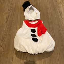 Toddler Snow Man Costume Size 1-2 Years
