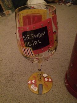 Lolita Birthday wine glass